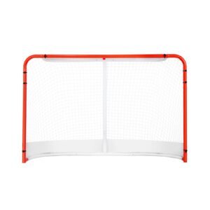 Street Hockey Net, Indoor Outdoor Steel Hockey Goal, Official Regulation Pro Hockey Training Goal Set, Portable Hockey Goal with Net, Easy Assemble, 72" x 48", White/Red