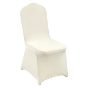 stretch spandex folding chair covers, universal fitted chair cover, removable washable protective slipcovers, for wedding, holiday, banquet, party, celebration, dining (100pcs beige)