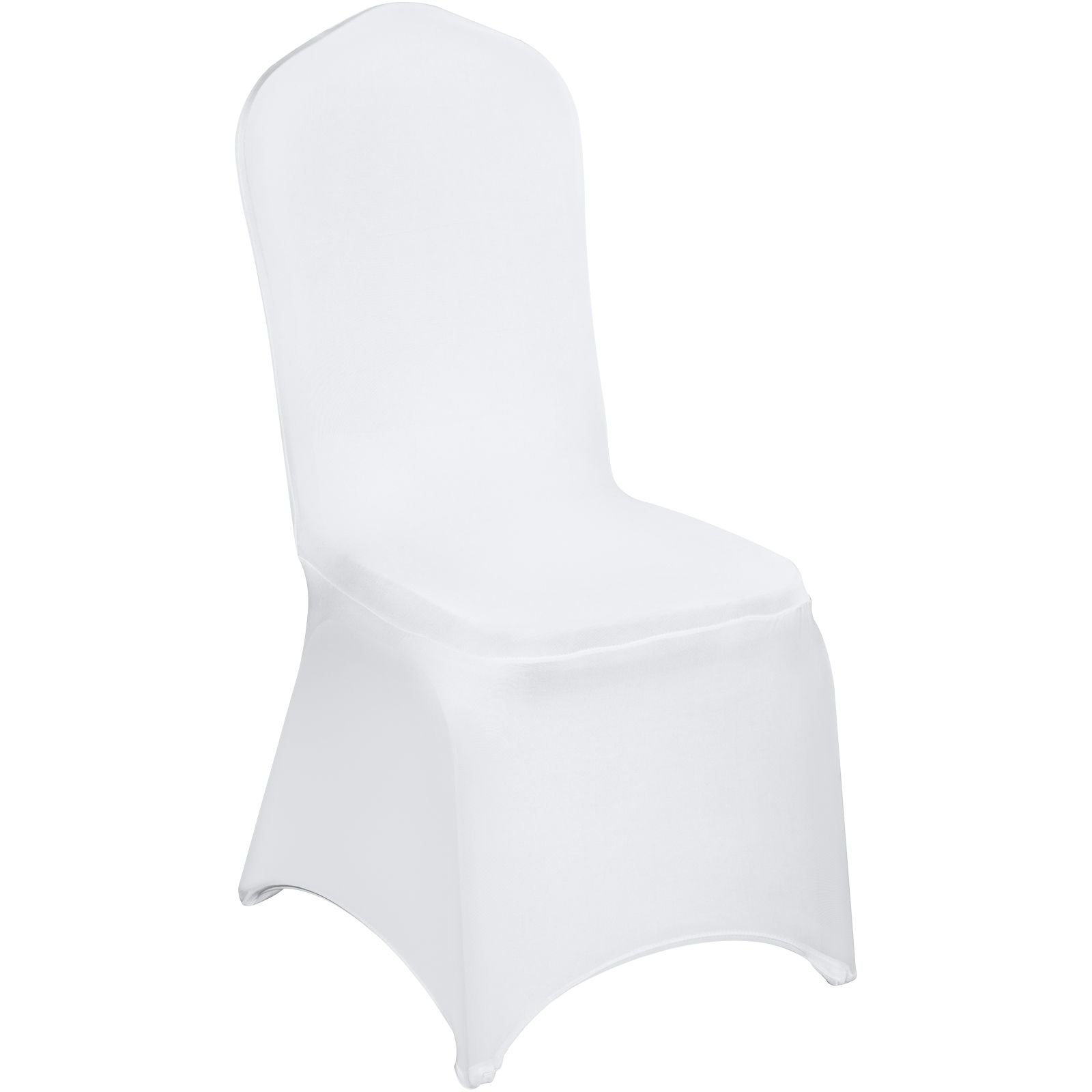 stretch spandex folding chair covers, universal fitted chair cover, removable washable protective slipcovers, for wedding, holiday, banquet, party, celebration, dining (150pcs white)