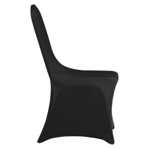 stretch spandex folding chair covers, universal fitted chair cover, removable washable protective slipcovers, for wedding, holiday, banquet, party, celebration, dining (30pcs black)