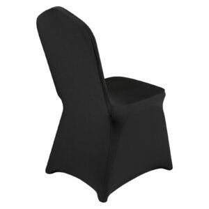 stretch spandex folding chair covers, universal fitted chair cover, removable washable protective slipcovers, for wedding, holiday, banquet, party, celebration, dining (30pcs black)