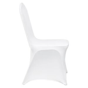 stretch spandex folding chair covers, universal fitted chair cover, removable washable protective slipcovers, for wedding, holiday, banquet, party, celebration, dining (30pcs white)