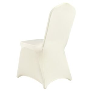 stretch spandex folding chair covers, universal fitted chair cover, removable washable protective slipcovers, for wedding, holiday, banquet, party, celebration, dining (50pcs beige)