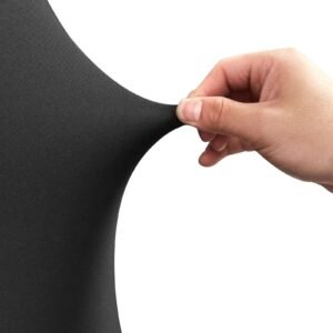 stretch spandex folding chair covers, universal fitted chair cover, removable washable protective slipcovers, for wedding, holiday, banquet, party, celebration, dining (50pcs black)
