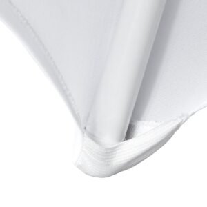stretch spandex folding chair covers, universal fitted chair cover, removable washable protective slipcovers, for wedding, holiday, banquet, party, celebration, dining (50pcs white)