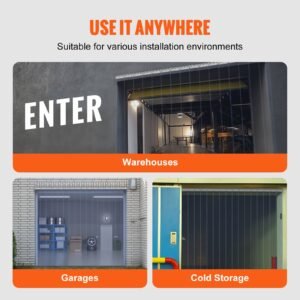 strip curtain 16pcs, 96" height, 96" width, 0.08" thickness, clear smooth plastic door strips with 50% overlap, pvc strip door curtain freezer curtain for warehouses, walk in freezers, coolers