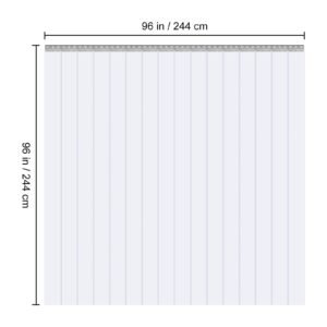 strip curtain 16pcs, 96" height, 96" width, 0.08" thickness, clear smooth plastic door strips with 50% overlap, pvc strip door curtain freezer curtain for warehouses, walk in freezers, coolers