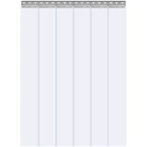 strip curtain, 84" height x 38" width, 0.08" thickness, 6pcs clear pvc strip door curtain, freezer curtain, plastic door strips for walk in freezers, coolers & warehouse doors, with 50% overlap