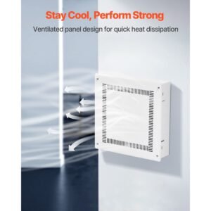 structured media enclosure, 14 inch, recessed in wall media box with cover, wall mount cable management box kit, structured wiring multi media cabinet, cold rolled steel, for tv home theater