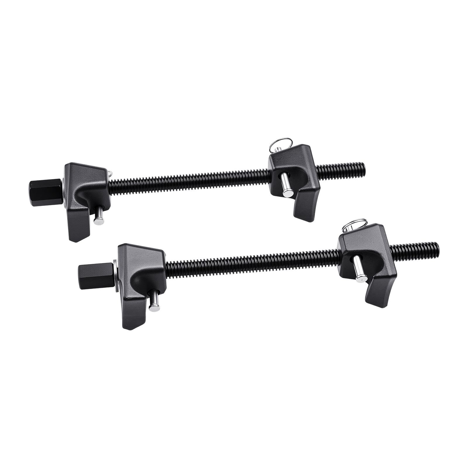 strut spring compressor, 2 pack, heavy duty coil spring compressor tool with 10.4 inches(256 mm) range, compatible with 0.86 inches(22 mm) hex sockets, fit for car truck motorcycle, black