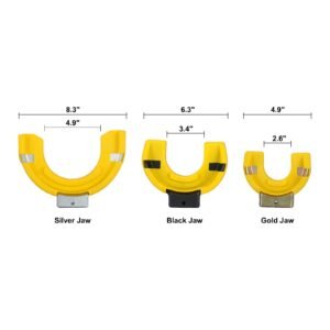 strut spring compressor set, macpherson strut spring compressor kit, interchangeable fork strut coil extractor remover tool, with yellow protective sleeve and carrying case