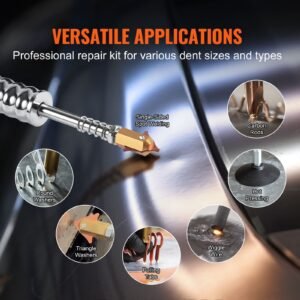 stud welder dent repair kit, 110v auto body spot welding dent puller machine with 7 welding modes & adjustable power, 1.8kw spot welder dent removal tool for car, truck dent repair