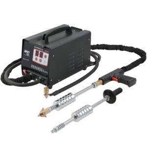stud welder dent repair kit, 110v spot welding machine with slide hammer dent puller, professional dent removal kit for auto body dent repair