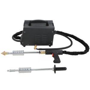 stud welder dent repair kit, 110v spot welding machine with slide hammer dent puller, professional dent removal kit for auto body dent repair