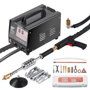 Stud Welder Dent Repair Kit, 220V 3KW Spot Welder Dent Puller with Auto/Manual Welding & 7 Versatile Modes, Auto Body Spot Welding Dent Puller Machine for Car, Truck Dent Repair