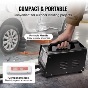 stud welder dent repair kit, 220v 3kw spot welder dent puller with auto/manual welding & 7 versatile modes, auto body spot welding dent puller machine for car, truck dent repair