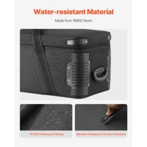 studio equipment trolley case, 39.37 x 14.96 x 12.60 in / 100 x 38 x 32 cm, rolling camera bag, carrying bag with wheels straps padded compartment handle, for light stands, tripods, telescopes