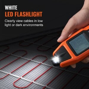 subterranean wire tracker, up to 3 ft detection depth, voltage range 12 600v, circuit and line break locator, extends to 6561 ft for underground pipes, electric fencing, hidden wires
