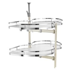 Swing Right Blind Corner Cabinet, Pull Out Organizer for 36 inch Width Blind Cabinet, 2 Tier Height Adjustable Swing Tray, Soft Close Kitchen Cloud Blind Organizer, Right Open