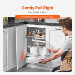 swing right blind corner cabinet, pull out organizer for 36 inch width blind cabinet, 2 tier height adjustable swing tray, soft close kitchen cloud blind organizer, right open