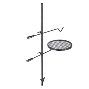 Swivel Campfire Grill, Fire Pit Grill Grate over Fire Pits, Heavy Duty Steel Grill Grates, 360° Adjustable Open Fire Outdoor Cooking Equipment, Portable Camp Fire Racks for Camping Outdoor BBQ