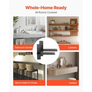 t shelf brackets 2 pcs, 200 lbs/90 kg weight capacity, 12x2.89x12 in / 304.8x73.5x304.8 mm, solid steel heavy duty brackets for shelves, countertop support floating bracket hardware with screws