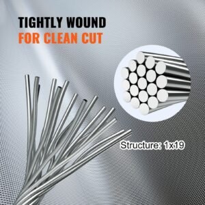 t316 1x19 stainless steel cable 1/8" cable rail wire rope aircraft cable 984ft
