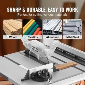 table saw for jobsite, 10 inch 15 amp, 25 in max rip capacity, cutting speed up to 4500rpm, 40t blade, portable compact tablesaw with sliding miter gauge for diy woodworking and furniture making