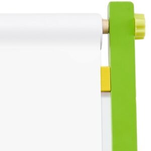 tabletop art easel for kids, 3 in 1 wooden double sided kid's art easel with magnetic whiteboard, chalkboard, paper roll, foldable portable drawing board with painting accessories for boys girls