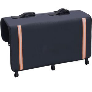tailgate bike pad, 33" truck tailgate pad carry 2 mountain bikes, tailgate protection pad with reflective strips and tool pocket, universal tailgate pad for small size pickup trucks