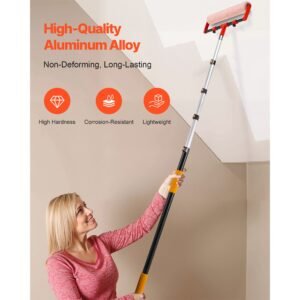 telescopic extension pole, 4.66 19 ft multi purpose extendable pole, sturdy aluminum alloy paint pole extension with flip lock design, high reach roller stick for painting, dusting and cleaning