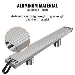 telescoping aluminum work plank, 6 9 feet 500lbs capacity, 12.5 inch width aluminum scaffold plank,extension staging plank with skid proof platform scaffold ladder accessory