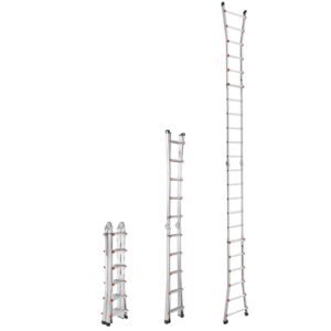 telescoping ladder a frame, 20.5 ft compact aluminum extension ladder, multi function portable collapsible rv ladder, telescopic ladder for homework stairs indoor outdoor roof, 330lb load