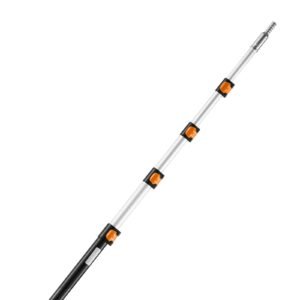 telescoping pole, 6 to 24 ft pole, extension multi purpose pole, sturdy aluminum alloy paint extendable pole with flip lock design, telescopic pole for painting, dusting and cleaning