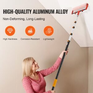 telescoping pole, 6 to 24 ft pole, extension multi purpose pole, sturdy aluminum alloy paint extendable pole with flip lock design, telescopic pole for painting, dusting and cleaning