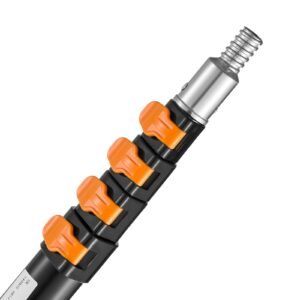 telescoping pole, 7 to 30 ft pole, extension multi purpose pole, sturdy aluminum alloy paint extendable pole with flip lock design, telescopic pole for painting, dusting and cleaning