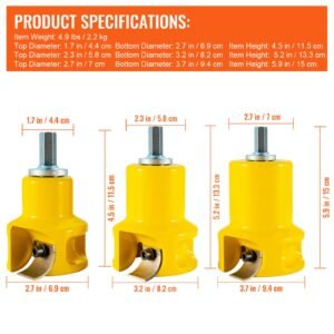tenon cutter, 1"/25.4mm & 1.5"/38mm & 2"/50.8mm, premium aluminum & steel log furniture cutter, with dual curved blades & button screws home master kit, commercial starter's tool for home diy