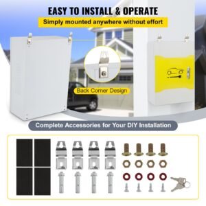 tesla charger station box, 28'' x 20'' x 10'', outdoor cable box charging box cable organizer, ip32 waterproof dustproof cool roll steel electrical enclosure box, for tesla wall connector