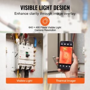 thermal imaging camera for android & ios, 256 x 192 ir high resolution, wireless infrared thermal imager with wifi & visual camera, 25hz refresh rate thermal camera for smartphone, 4 1022 f