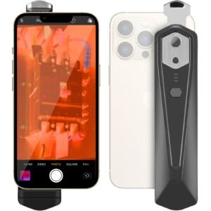 thermal imaging camera for android & ios, 256 x 192 ir high resolution, wireless infrared thermal imager with wifi & visual camera, 25hz refresh rate thermal camera for smartphone, 4 1022 f