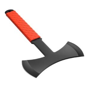throwing axes and tomahawks, 3 pack 11.9 inch double bit axe throwing hatchet set, stainless steel head with non slip tpr rubber handle, with black nylon sheath, for recreation and competition