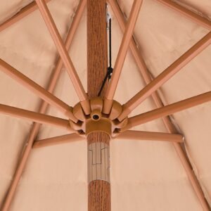 tiki umbrella, 9 ft thatched patio umbrella with tilt, hawaiian style beach parasol with durable pp thatch and 8 metal ribs, grass pool umbrellas for beach, patio, poolside, backyard & garden