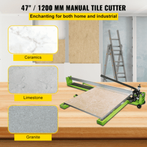 tile cutter 47 inch, manual tile cutter all steel frame,tile cutting machine with laser guide and bonus spare cutter,tile cutter hand tool for precision cutting porcelain ceramic floor tiles