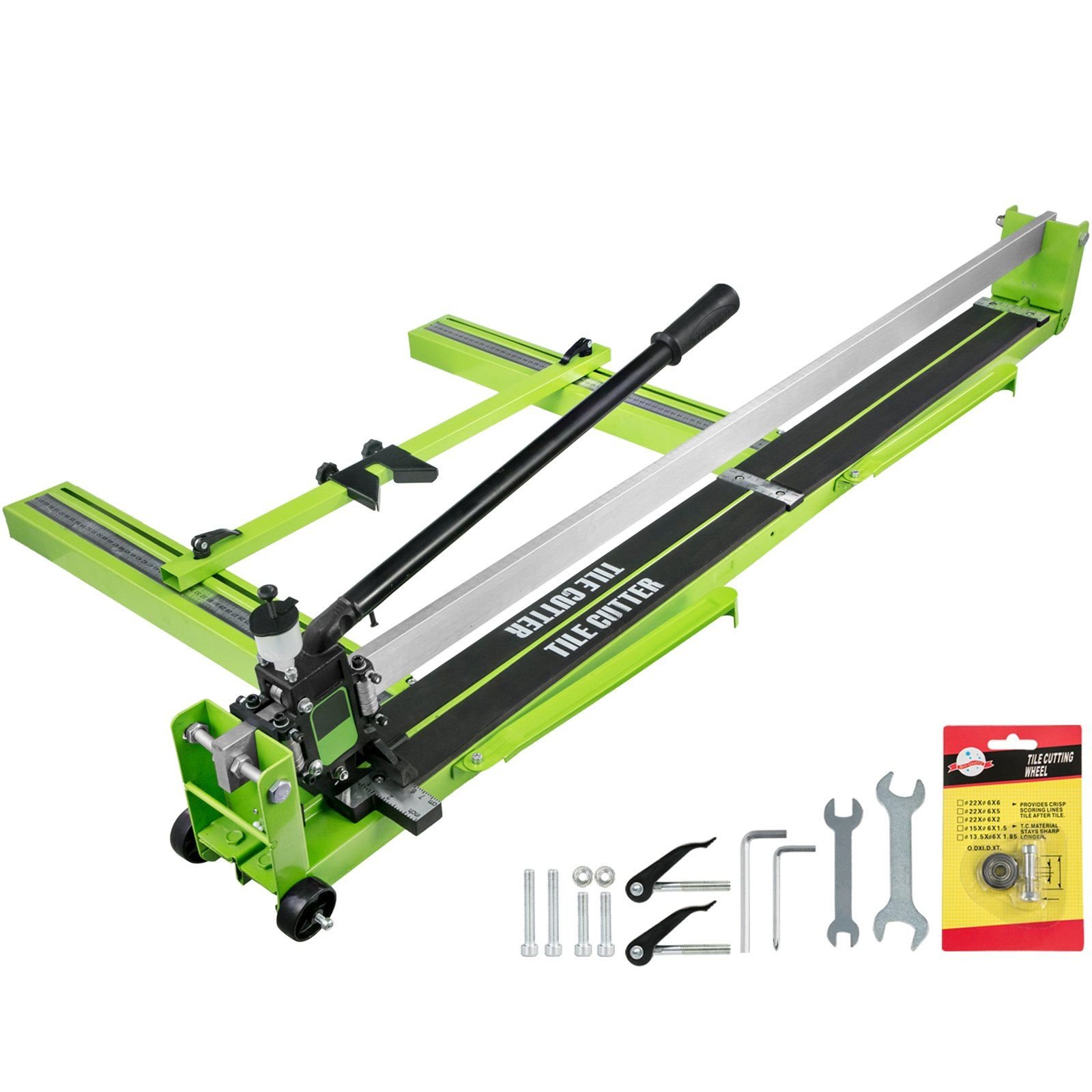 tile cutter 47 inch, manual tile cutter all steel frame,tile cutting machine with laser guide and bonus spare cutter,tile cutter hand tool for precision cutting porcelain ceramic floor tiles