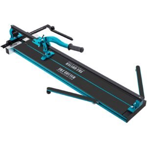 tile cutter, 48 inch manual tile cutter, tile cutter tools with single rail & double brackets, 3/5 in cap with precise laser guide, snap tile cutter for precision cutting porcelain tiles industr