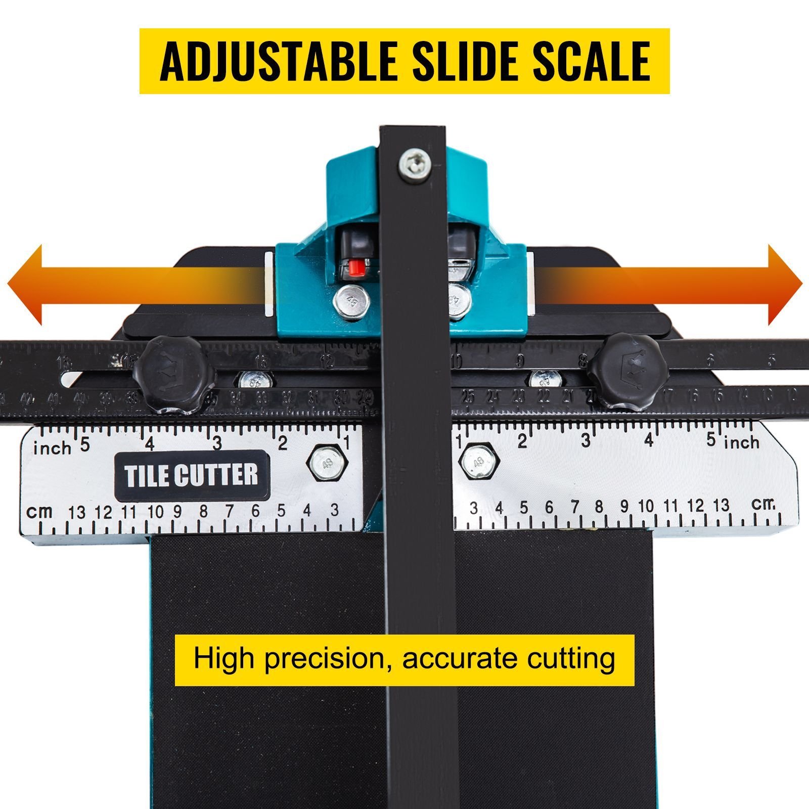 tile cutter, 48 inch manual tile cutter, tile cutter tools with single rail & double brackets, 3/5 in cap with precise laser guide, snap tile cutter for precision cutting porcelain tiles industr