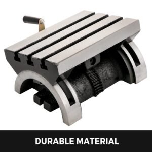 tilting milling table 10x7inch tilting angle milling machine 0 90°adjustable swivel angle plate with 3 t slots and an adjustable crank handle heavy duty tilting milling machine for grinding