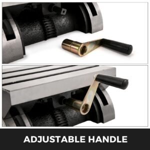 tilting milling table 10x7inch tilting angle milling machine 0 90°adjustable swivel angle plate with 3 t slots and an adjustable crank handle heavy duty tilting milling machine for grinding