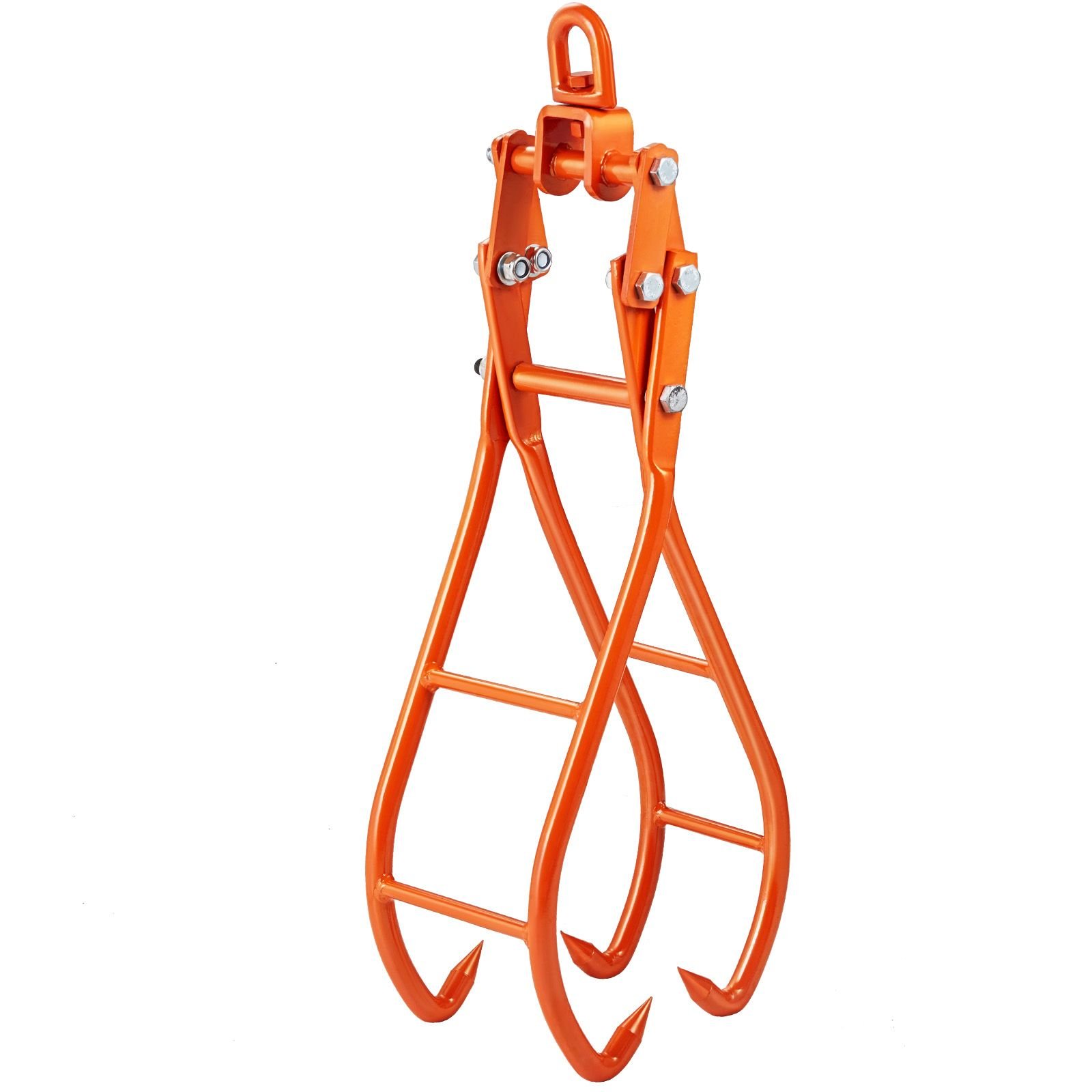 timber claw hook, 36 inch 4 claw log grapple for logging tongs, swivel steel log lifting tongs, eagle claws design with 3307 lbs/1500 kg loading capacity for tractors, atvs, trucks, forklifts