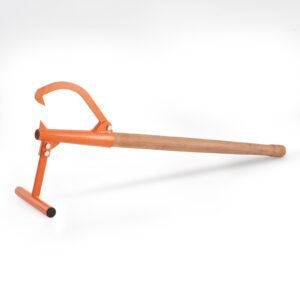 timberjack, 46.5 in, heavy duty log lifter with wooden handle, log roller with adjustable cant hook, logging tools log jack for logs ups to 15" dia, timber jack for rolling cutting lifting logs